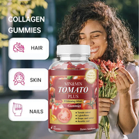 WelnessWays Extrait de tomate Blanchiment de la peau Gummies gommeux éclaircissant Blanchiment de la peau Suppléments de collagène