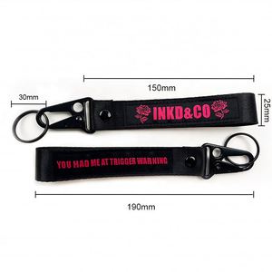 Keychain Carabiner Woven Jet Fabric Promotional Gifts <b>Customized</b> <b>Key</b> Tag - Product Image 4