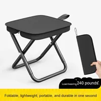 Tabouret pliant extérieur Portable avec poignée sac à fermeture éclair tabouret de pêche petite chaise de Camping complète file d'attente chaise pliable