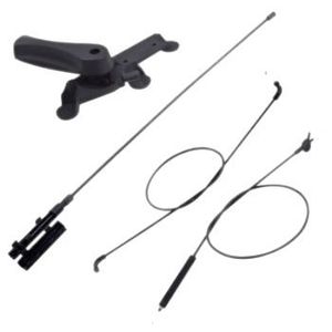 Kit de manija y cable para la cubierta del capó del motor BMW 51238240608 51238240609 51237197474 51237023992, reemplazo negro atornillable - Product Image 2