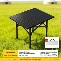 Table pliante d'extérieur, design omelette, portable, pour camping et pique-nique, épaissie