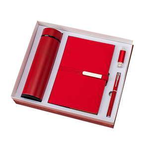 Custom Notebook Pen USB Flash Drive Thermos Cup 4 Sets Business Gift Set