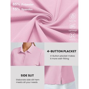 FOXA Polo de golf pour femme, séchage rapide, UPF 50+, haut athlétique à col pour le tennis et le pickleball, coupe décontractée - Product Image 5