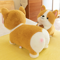 Le nouveau dessin animé Corgi chien poupée en peluche mignon chiot poupée pour envoyer un cadeau d'anniversaire de petite amie