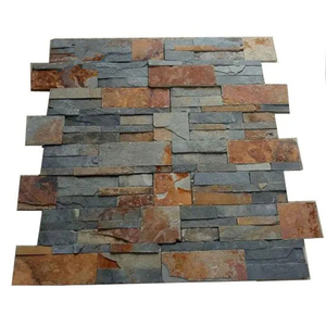 Tự nhiên Rusty Đen <span class=keywords><strong>Slate</strong></span> văn hóa đá ngoài trời trang trí antacid gạch cho lò sưởi và bên ngoài bức tường Ốp - Product Image 2