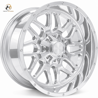 Jantes en aluminium forgé 6061-T6 noires brillantes de 18 à 24 pouces, jantes tout-terrain robustes pour G-Wagon Land Rover Ford F-150