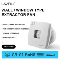 110V avec capteur d'humidité fumée salle de bain fenêtre ventilation extracteur ventilateur de conduit d'air