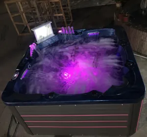 High end blue jacuzzis powerful fountain bathtub with TV LED light therapy tub balboa spa bathtubs hot tube outdoor spa 5 person
