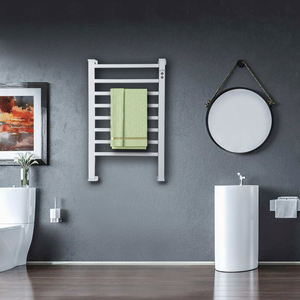 Toallero Eléctrico Calefactado <span class=keywords><strong>de</strong></span> 6 Barras, Color Blanco, con Termostato Ajustable, Temporizador <span class=keywords><strong>de</strong></span> 0-24 Horas, Secador <span class=keywords><strong>de</strong></span> Toallas, Montaje en Pared y <span class=keywords><strong>de</strong></span> Pie - Product Image 4