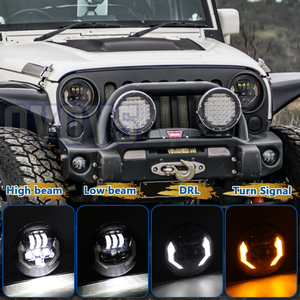 OVOVS-Faro LED redondo de 7 pulgadas para <span class=keywords><strong>Jeep</strong></span> Wrangler JK LJ TJ Sahara Sport <span class=keywords><strong>Rubicon</strong></span> Hummer H1 H2, 1997-2017 - Product Image 2