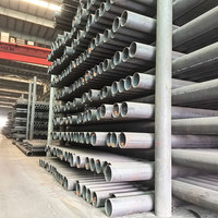 Grand stock de tuyaux en acier soudés API 5L B ERW SAW, diamètre extérieur 114mm-762mm, longueur 12000mm, revêtement FBE, extrémité biseautée, tuyau de conduite en acier au carbone