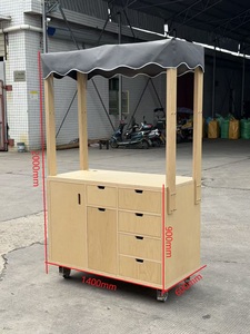 Chariot de présentation portable pour bonbons de mariage, chariot mobile d'extérieur, chariot commercial pour café et snacks - Product Image 6