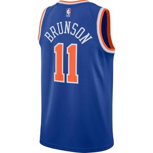 Maillot de basket-ball New York Knicks Jalen Brunson Youth Blue Icon Edition Swingman 8-20, vêtements de basket-ball anti-humidité - Product Image 3