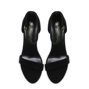 Sandalias de Tacón Alto Stiletto de 12 cm para <span class=keywords><strong>Mujer</strong></span>, Parte Superior de Terciopelo Ligero, Punta Abierta, Plataforma Impermeable, Cierre de Hebilla, Suela de Goma, Sexy - Product Image 5