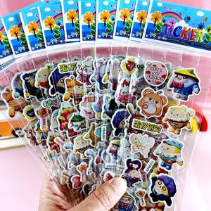 Autocollants à bulles de dessins animés pour enfants Sanrio Capybara Animaux des glaces et de la neige Dinosaures Voitures Autocollants 3D - Product Image 3