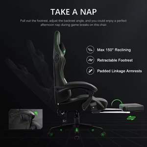 Chaise de jeu ergonomique zéro gravité <span class=keywords><strong>Razer</strong></span> <span class=keywords><strong>Gamer</strong></span> Racing Executive en cuir avec massage, refroidissement, hauteur réglable, logo personnalisé, haute qualité - Product Image 3