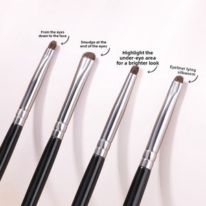 ชุดแปรงแต่งหน้าอายแชโดว์และคอนซีลเลอร์ 4 ชิ้น ขนแปรงธรรมชาติ คุณภาพสูง ด้ามจับพลาสติก เหมาะสำหรับพกพา - Product Image 1