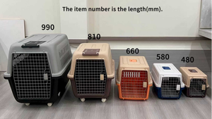 En çok satan küçük hayvan köpek seyahat taşıyıcısı kafes/küçük uçuş plastik tekerlekler ile evcil hayvan taşıyıcı köpek kafesleri metal kennels - Product Image 6