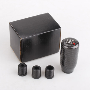 Carbon Fiber Gear <b>Shift</b> <b>Knob</b> 1.4x2.8 Inch M8 M10 M12 Threaded For 5 6 Speed Manual Transmission Cars - Product Image 2