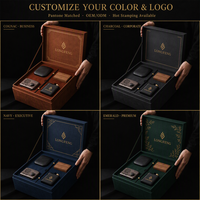 Boîte d'emballage personnalisée de marque, doublée de velours, découpée sur mesure, à double charnière, boîte cadeau de collection, rouge vin, vente en gros OEM