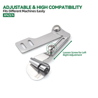 JINZEN JZ-15496 Pied presseur réglable en fer pour ourleur de 3-12 mm, guide pour ourlet roulé pour machines à coudre industrielles 0,2 kg