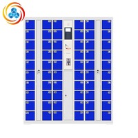 Armoire métallique à 60 portes avec serrure électronique, station de recharge pour téléphones portables, casier de recharge intelligent