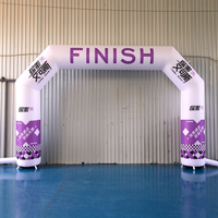 Arche gonflable géante en tissu Oxford pour ligne d'arrivée, idéale pour la publicité sportive en extérieur, les marathons, les courses et la décoration commerciale