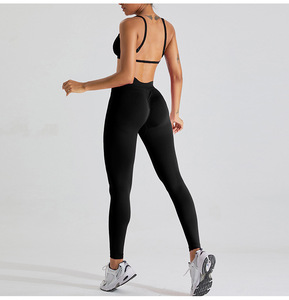 Soutien-gorge de sport pour femme à col carré, dos croisé réglable, fines bretelles spaghetti, coussinets amovibles, pour Pilates et fitness à faible impact - Product Image 4
