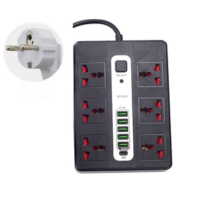 2025 vendita calda moderna ciabatta EU <span class=keywords><strong>presa</strong></span> <span class=keywords><strong>a</strong></span> muro 2m rame cavo EU spina 5 porte di uscita USB sicuro <span class=keywords><strong>presa</strong></span> di estensione affidabile - Product Image 6
