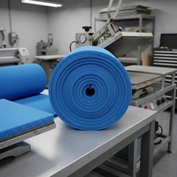 Feuilles de mousse de silicone à cellules ouvertes bleues 20MM, rouleau 1Mx10M, éponge résistante à la chaleur pour table à repasser et presse à chaud