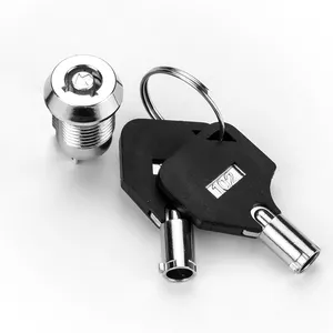 Keylock 12mm SPST ON-OFF 2Pin Terminal Electric Key Switch Cam Lock