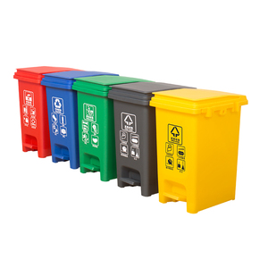 Gran oferta, recién llegado, cubos de reciclaje de <span class=keywords><strong>Pedal</strong></span> articulados de varios colores, papelera de clasificación para el hogar y la Oficina, polipropileno - Product Image 1