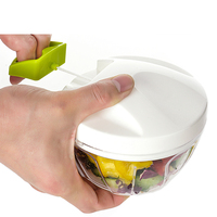 Multifunctionele plastic handmatige uien- en knoflookhakker, ecologisch vriendelijke voedselhakker