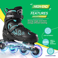 Patins à roulettes à vente chaude de nouvelle conception, roues en PU entièrement lumineuses, réglables, professionnels, à vitesse rapide, 4 roues, chaussures à roulettes