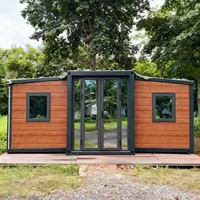 Villa préfabriquée de luxe moderne prête à l'emploi de 20 pieds ou 40 pieds, maison conteneur isolée, portable et extensible, 3 chambres, mini-maison mobile