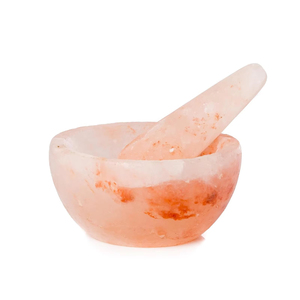 Mortero y Maja de Sal del Himalaya, Tallados a Mano, de Alta Calidad, Artesanía Natural para Decoración del Hogar y la Cocina - Product Image 3
