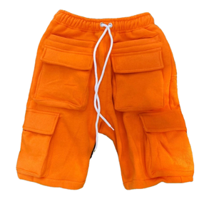 Shorts cargo pour hommes en polaire 100% coton, taille mi-haute, nouveau design, poche, fermeture à cordon, décontracté, option OEM - Product Image 4