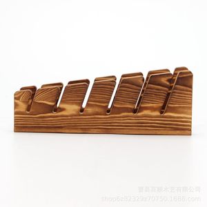 Wooden <b>Hat</b> Rack 6 Tier Desktop Storage Organizer For Baseball Caps Sun <b>Hats</b> Display <b>Stand</b> - Product Image 5