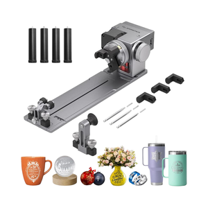 <strong>Rotate</strong> Axis for <strong>Laser</strong> Engraving Machine 4 Lifting Feet for Engraving Cylindrical Objects Spheres Rings Irregular Shapes - Product Image 1