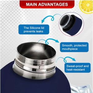 Stainless Steel Vacuum Insulated Water Bottle 500ml Double Wall Thermos Travel Sport Drink Flask Minimalist Design Multicolor - Product Image 6
