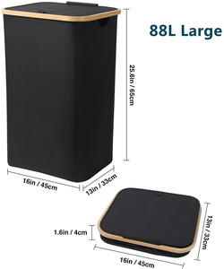 Cestas esquina cesto de lavandería plegable bolsa de almacenamiento de ropa sucia organizador de Casa <span class=keywords><strong>cesta</strong></span> al por mayor cesto de lavandería plegable con tapa - Product Image 2