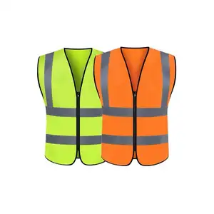 Commercio all'ingrosso ingegneri personalizzati costruzione di alta visibilità giallo riflettente di sicurezza del lavoro gilet di sicurezza con logo