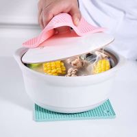 Tapis de table à manger carré en silicone résistant à la chaleur, support de casserole, tapis de dessous de plat en silicone
