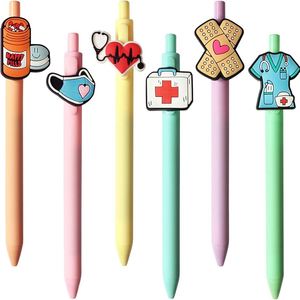 Juego de 6 Bolígrafos de Gel Estéticos con Tinta Negra para Asistente Médico, Estudiantes de Enfermería, Regalos Esenciales para la Semana de la Enfermera, Regalo de Agradecimiento - Product Image 1