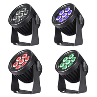 Projecteur PAR extérieur de haute qualité 7 pièces 120W RGBW 4-en-1 LED IP65 DMX512 pour éclairage de scène, bar, fête