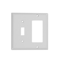 BAREP YGC-026 Plaque de couverture murale pour interrupteur à bascule décoratif 2 gangs CETLus en PC incassable avec vis