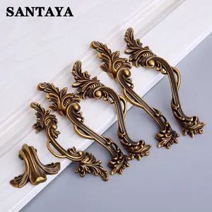 ヨーロッパの高級ヴィンテージコーヒー色の家具ハンドル、クラシックなワードローブ、キッチンキャビネット、引き出し、バードアノブ、ドレッサー、寝室用 - Product Image 2