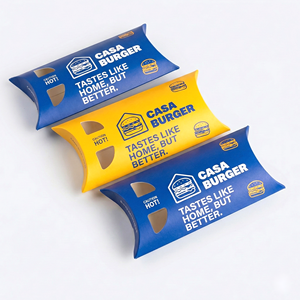 Juego de envases de papel para hamburguesas con caja para hamburguesas, soporte para papas fritas, bolsa para vasos, envases desechables para comida rápida. - Product Image 3