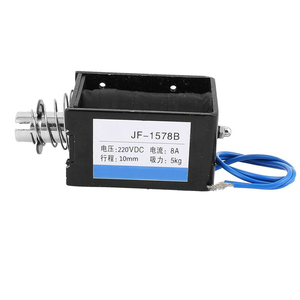 JF-1578B DC24V 5A 12V 8A 15mm Stroke 5kg 50N Force Open Frame Pull Push Electric Solenoid <strong>Electromagnet</strong> - Product Image 1