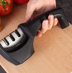 Miniafilador de cuchillos Manual profesional de acero inoxidable, 3 etapas, para Cocina - Product Image 3